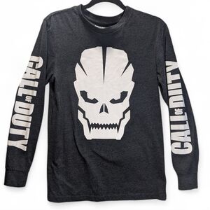 Call of Duty Black Long Sleeve Men's Graphic Tee 90 Video Game Size S